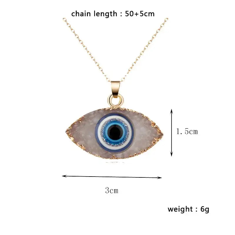 Bohemian Vintage Turkish Evil Eye Pendant Necklace