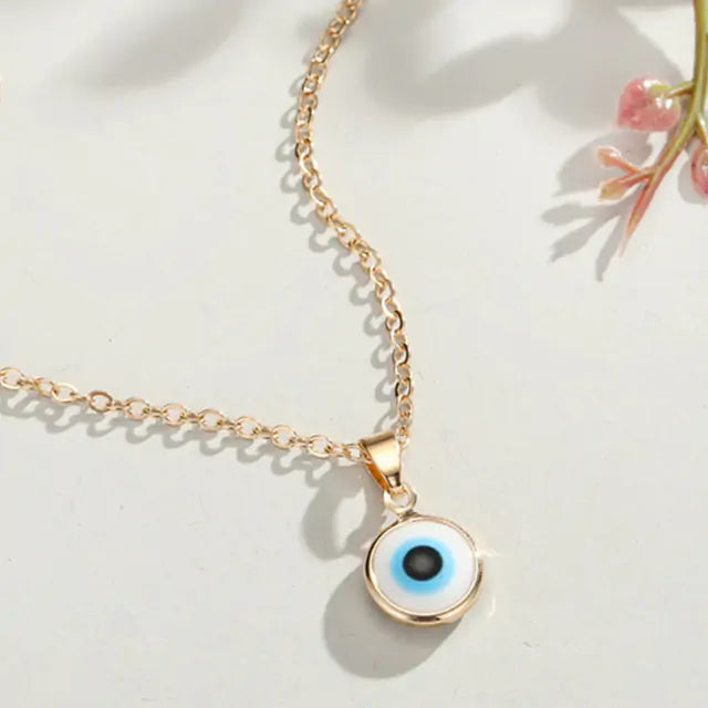 Vintage Evil Eye Pendant Necklace