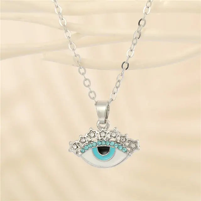 Crystal Turkish Eye Necklace