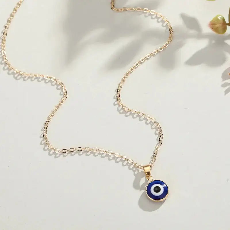 Bohemian Vintage Turkish Evil Eye Pendant Necklace